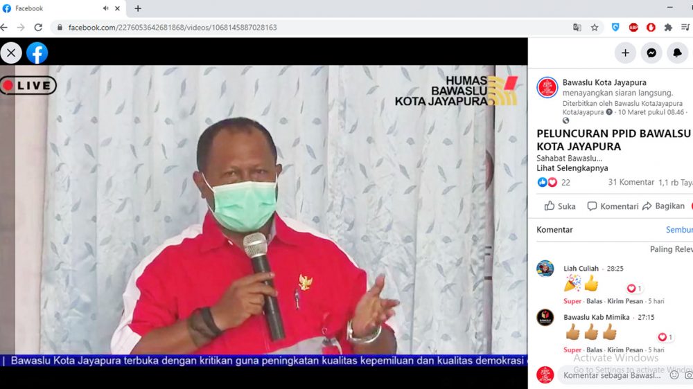 Komisi Informasi Papua Harap PPID Bawaslu Kota Jayapura Dapat Minimalisir Sengketa