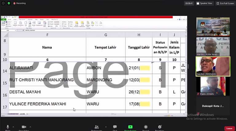 Bawaslu Kota Jayapura Usul KPU Buat Data Agregat Hasil Pleno PDPB