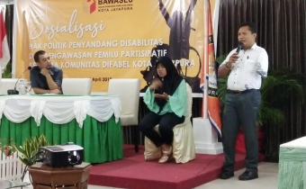 Bawaslu Kota Jayapura Gelar Sosialisasi Pemilu Bagi Penyandang Difabel