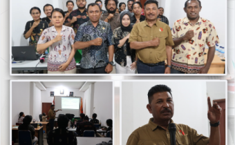 Dokumentasi kegiatan pemaparan materi implementasi birokrasi di lingkungan Bawaslu Kota Jayapura, 15 Oktober 2026.